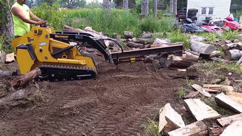 mini skid steer log splitter|homemade skid steer log splitter.